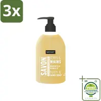 Sence 3 x - La Maison Du Savon De Marseille - Handzeep - Vanille - Hygiënisch - 500 ml - Grootverpakking - Savon De Marseille - Handzeep - Vanille - Hygiëne - Reiniging