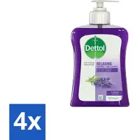 Dettol 4 x Handzeep Verzachtend Lavendel 250 ml - Handwas - Handhygiëne - Antibacteriële Handzeep - Handen Verzorgen - Huid Verzorgen