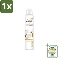 Dove 1 x - Deodorant - Coconut & Jasmine Flower - Tropisch en verzorgend - 250 ml- Deodorant - Kokos En Jasmijn - Anti-transpirant Spray - Verzorgende Deodorant - Geur Van Kokos En Jasmijn