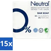 Neutral 15 x Zeeptablet 2 x 100 gr - Gevoelige Huid - Droge Huid - Milde Zeep - PH-neutraal - Parfumvrij