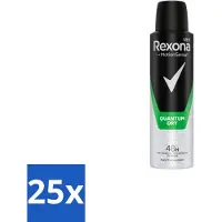 Rexona 25 x Men – Deodorant Spray – Quantum Dry – 150 ml - Deodorant Spray - Zweetbescherming - Frisheid - Motion Sense - Mannelijke Geur