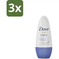 Dove 3 x – Deodorant Roller – Original – 50 ml - Deodorant Roller - Okselgeur - Hydraterende Deodorant - Klassieke -geur - Frisse Geur