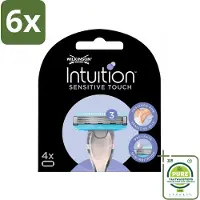 Wilkinson - Navulmesjes Intuition Sensitive Touch - Met Aloe Vera - 3 scheermesjes - Voordeelverpakking - 6 stuks - Scheermesjes - Gevoelige zones