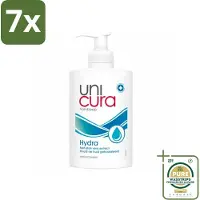 Unicura 7 x Vloeibare Handzeep Hydra 250 ml - Grootverpakking - Handzeep - Hydra - Antibacterie - Hydratatie - Natuurlijke Handzeep