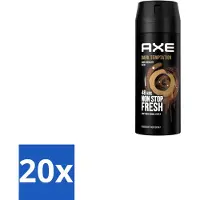 Axe 20 x – Deodorant Spray – Dark Temptation – 150 ml - Deodorant Spray - Mannelijke Geur - Warme Geur - Chocolade Geur - Transpiratiegeur