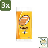 BIC 3 x - Scheermesjes - Enkel Mesje - Wegwerpmesjes - 5 Scheermesjes - Grootverpakking - Scheermesje - Wegwerpmesje - Enkel Mesje - Roestvrij Staal Mesje - Chroomcoating