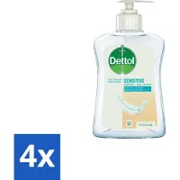 Dettol 4 x Handzeep Gevoelige Huid 250 ml - Gevoelige Huid - Handhygiëne - Antibacteriële Handzeep - Glycerine - Zeepvrije Handzeep