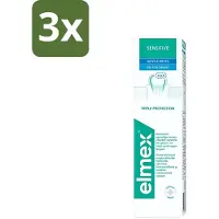 Elmex 3 x - Tandpasta - Sensitive Whitening - Triple Protection - 75 ml - Gevoelige Tanden - Tandpasta - Witte Glimlach - Mondgezondheid - Bacteriën Bestrijden