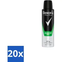 Rexona 20 x Men – Deodorant Spray – Quantum Dry – 150 ml - Deodorant Spray - Zweetbescherming - Frisheid - Motion Sense - Mannelijke Geur