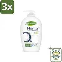 Neutral 3 x Vloeibare Handzeep 250 ml - Grootverpakking - Gevoelige Huid - Handzeep - Vloeibare Handzeep - 0% Parfum - 0% Kleurstof