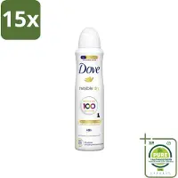 Dove 15 x - Deodorant - Spray Invisible Dry - Onzichtbare bescherming - 250 ml - Grootverpakking - Invisible Dry - Onzichtbare Vlekken - Deodorant Spray - Zweet En Geur - 48 Uur Bescherming