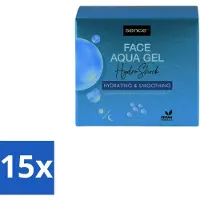 Sence 15 x – Dagcrème – Aqua Gel Hydro Shock 2-in-1 – 50 ml - Hyaluronzuur Serum - Hydratatie - Huid Verzorging - Stralende Huid - Fijne Lijntjes