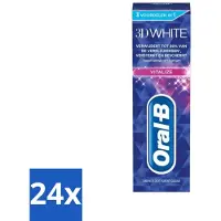 Oral-B 24 x - 3D White Vitalize - Tandpasta - Whitening - 75 ml - Tandpasta Whitening - Tanden Versterken - Glazuur Beschermen - Tanden Reinigen - Mondgezondheid