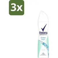 Rexona 3 x - Shower Fresh - Deodorant Spray - Anti-transpirant - 150 ml - Shower Fresh - Deodorant Spray - Anti-transpirant - 48 Uur Bescherming - Motion Sense
