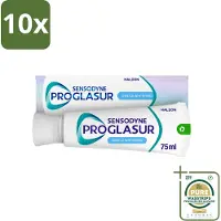 Sensodyne 10 x - Tandpasta - Proglasur Gentle Whitening - Verheldert Glazuur - 75 ml - Grootverpakking - Tandpasta - Tanden Witter Maken - Tandglazuur Versterken - Tanderosie Beschermen - Fluoride