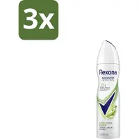 Rexona 3 x - Deodorant - Spray - Aloe Vera Scent - 150ml - Deodorant Spray - Aloë Vera Geur - Zweetbestendig - Droogte - Fris