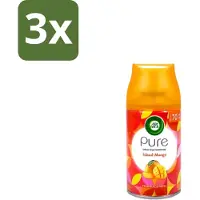 Air Wick 3 x – Luchtverfrisser Navulling – Island Mango – 250 ml - Luchtverfrisser - Geur - Tropisch - Mango - Fris
