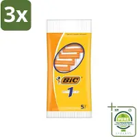 BIC 3 x - Scheermesjes - Enkel Mesje - Wegwerpmesjes - 5 Scheermesjes - Grootverpakking - Scheermesje - Wegwerpscheermesje - Enkel Mesje - Roestvrijstalen Mesje - Chroomcoating