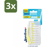 Jordan 3 x - Between L - Interdentale ragers - 0.7 mm - 10 Ragers - Interdentale Reiniging - Tandplak Verwijderen - Interdentale Ruimte Reinigen - Achterste Kiezen Reinigen - Tandsteen Voorkomen