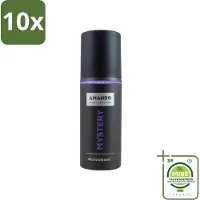 Amando 10 x - Mystery - Deodorant - Spray - 150 ml - Grootverpakking - Mystery Deodorant Spray - Mannelijke Geur - Kruiden Geur - Vanille Geur - Deodorant Spray