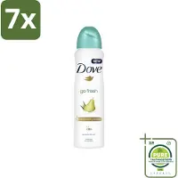Dove 7 x - Deodorant - Spray Go Fresh Pear & Aloe - Frisse en verzorgende geur - 250 ml - Grootverpakking - Go Fresh Pear Aloe Vera - Deodorant Spray - Anti-transpirant - Fris Gevoel - Peer Geur