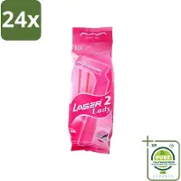 Benson - Laser Twin Women - Wegwerpscheermesjes - Voor Vrouwen - 10 Mesjes - Voordeelverpakking - 24 stuks - Scheermesje vrouw - Wegwerpscheermesje