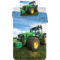 Wisam Dekbedovertrek Tractor Groen - 100 x 135 cm - 40 x 60 cm - Katoen