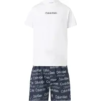 Calvin Klein Underwear Pyjama kort donkerblauw / wit