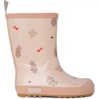 Liewood Regenlaarzen taupe / rosa / poederroze / knalrood