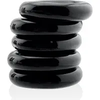 Hünkyjunk - Jacker - 5-Stack Stapelbare Cockringen - Zwart