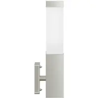 vidaXL Buitenwandlamp zilver, 10,5 x 6 x 33 cm, roestvrij staal en kunststof