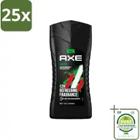 Axe 25 x - 3-in-1 Douchegel - Africa - Squeezed Mandarin & Sandalwood - 100% Plantaardig - 250 ml - Grootverpakking - Africa Douchegel - Douchegel - Prebiotica - Huidverzorging - Geur