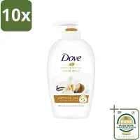 Dove 10 x - Handzeep - Pampering Care - Verzachtend - 250 ml - Grootverpakking - Handzeep - Shea Butter - Hydraterende Handzeep - Verzorgende Handzeep - Kalmerende Handzeep
