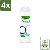 Neutral - Douchegel - Gevoelige Huid - 0% Kleurstof & Parfum - Met Plantaardige Glycerine - 250 ml - Voordeelverpakking - 4 stuks - 0% kleurstof - 0% parfum