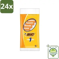 BIC - Scheermesjes - Enkel Mesje - Wegwerpmesjes - 5 Scheermesjes - Voordeelverpakking - 24 stuks - Scheermesje - Wegwerpscheermesje