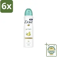 Dove - Deodorant - Spray Go Fresh Pear & Aloe - Frisse en verzorgende geur - 250 ml - Voordeelverpakking - 6 stuks - Anti-transpirant - Fris gevoel