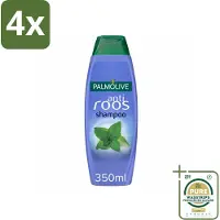 Palmolive Shampoo Anti-Roos 350 ml - Voordeelverpakking - 4 stuks - Roosvoorkomend shampoo - Gezonde hoofdhuid