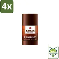 Tabac Original Deodorant Stick 75 ml - Voordeelverpakking - 4 stuks - Deodorant stick - Mannelijke geur