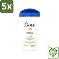Dove 5 x - Deodorant - Roll-on - Original - Frisse geur en bescherming - 50 ml - Grootverpakking - Deodorant Stick - Anti-Transpirant - Okselbescherming - Zweetgeur - Gevoelige Huid