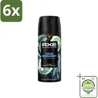 Axe Deodorant Bodyspray Aqua Bergamot 150 ml - Voordeelverpakking - 6 stuks - Aqua Bergamot Deodorant - Bodyspray