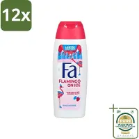 Fa - Douchegel - Winter Flamingo On Ice - Verfrissend & Koel - Hydraterend - 250 ml - Voordeelverpakking - 12 stuks - Winterflamingo on ice - Hydraterende douchegel