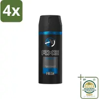 Axe - Deodorant Bodyspray - 48hrs Fresh - Anarchy for Him - 150 ml - Voordeelverpakking - 4 stuks - Mannelijke geur - Frisse geur