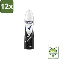 Rexona - Invisible Diamond - Deodorant Spray - Anti-perspirant - 150 ml - Voordeelverpakking - 12 stuks - Women Invisible Anti-transpirantspray - Anti-perspirant
