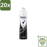 Rexona 20 x - Invisible Diamond - Deodorant Spray - Anti-perspirant - 150 ml - Grootverpakking - Anti-perspirant - Deodorant Spray - Zweetbescherming - Vlekkenbescherming - Frisheid