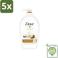 Dove 5 x - Handzeep - Pampering Care - Verzachtend - 250 ml - Grootverpakking - Handzeep - Shea Butter - Hydraterende Handzeep - Zachte Handen - Kalmerende Geur