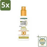 Garnier 5 x - Ambre Solaire - Ideal Bronze - Zonnebrandspray - SPF 30 - 200 ml - Grootverpakking - Zonbescherming - Bruining - Zonnebrand - SPF 30 - Huidbescherming