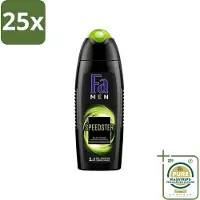 Fa 25 x Men - Douchegel - Speedster - Verfrissend & Energiek - Langdurig - 250 ml - Grootverpakking - Douchegel Mannen - Energieke Geur - Verfrissende Geur - Taurine - Langdurig Effect