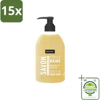 Sence 15 x - La Maison Du Savon De Marseille - Handzeep - Vanille - Hygiënisch - 500 ml - Grootverpakking - Savon De Marseille - Handzeep - Vanille - Hygiëne - Reiniging