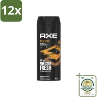 Axe - Deodorant Bodyspray - 48hrs Non Stop Fresh - Wild Spice - Wild Spices & Cedarwood - 150 ml - Voordeelverpakking - 12 stuks - Cederhout geur - Frisse geur