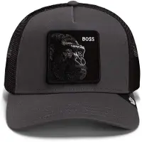 GOORIN BROS. Pet 'The Boss' antraciet / zwart / wit